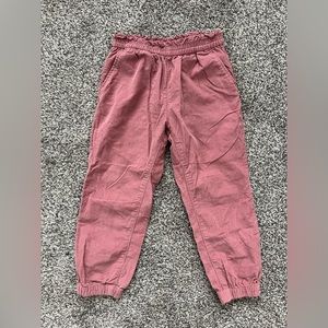 H&M Cotton Corduroy Joggers, Pink, 4T